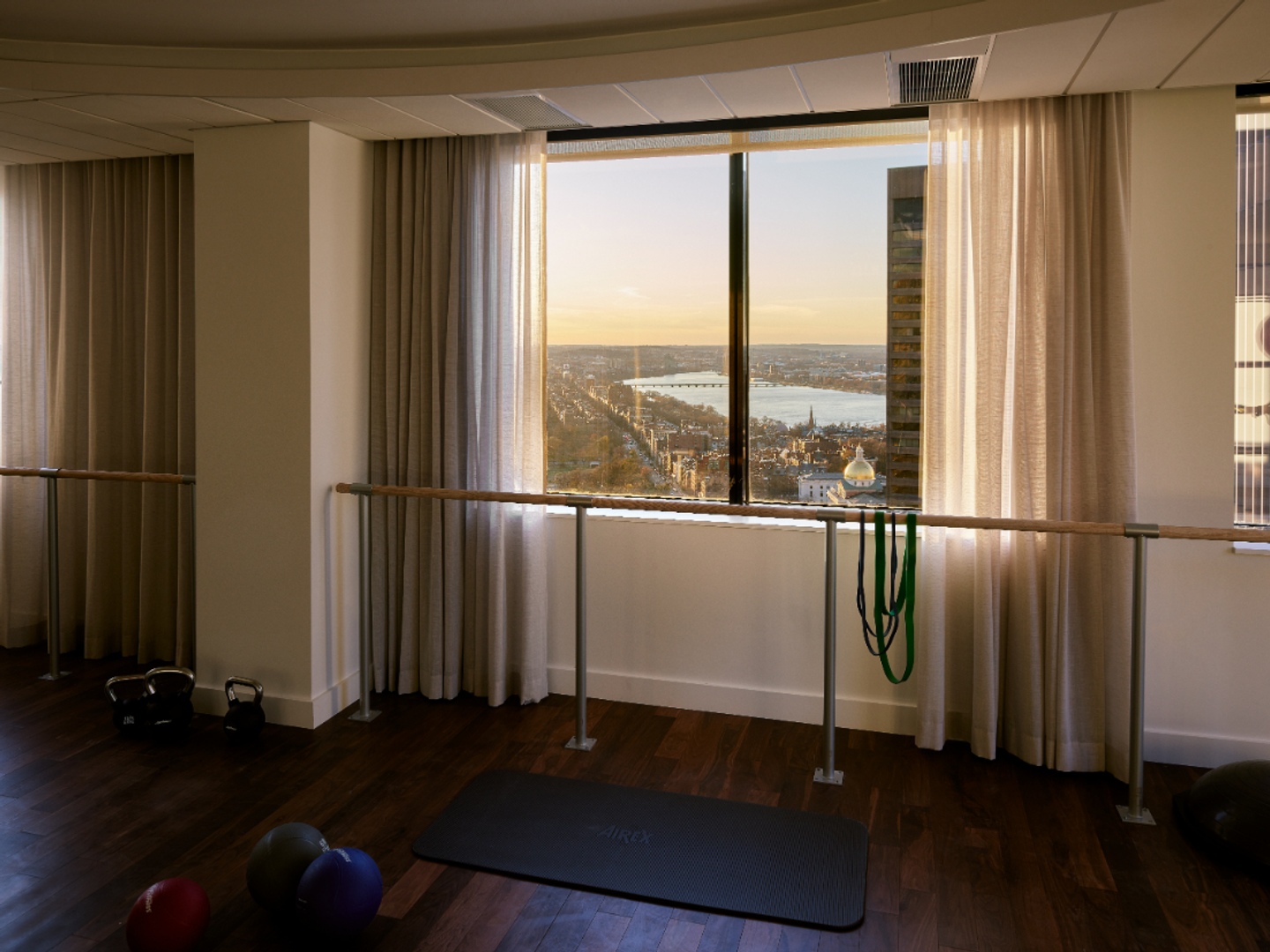 Yoga studio at sunset.