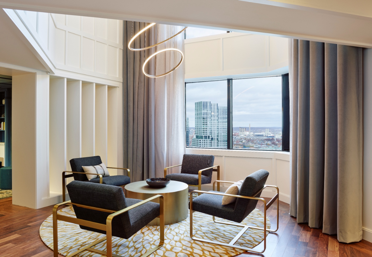 Sky lounge with window view.