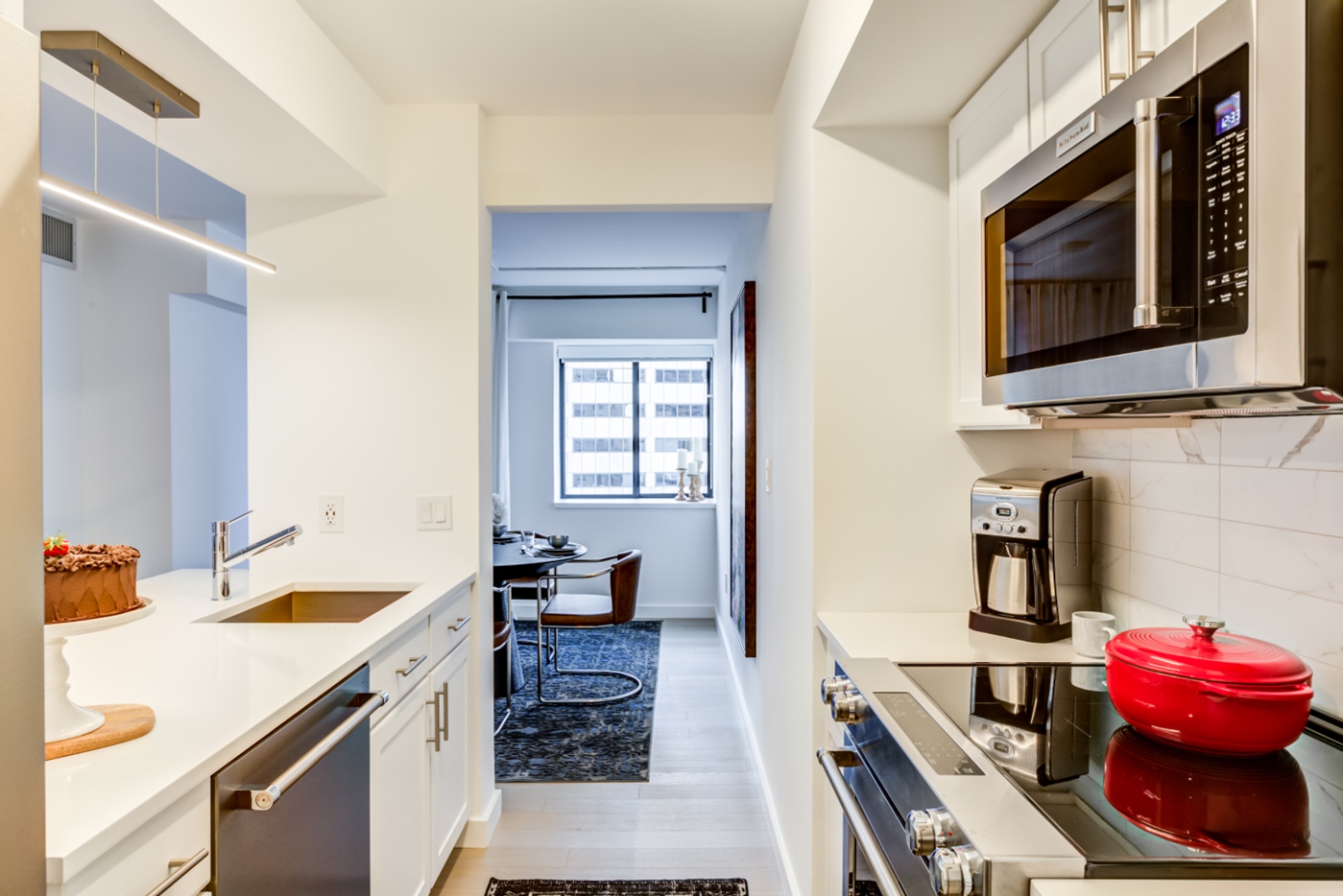 Alternate view of two bedroom kitchen.